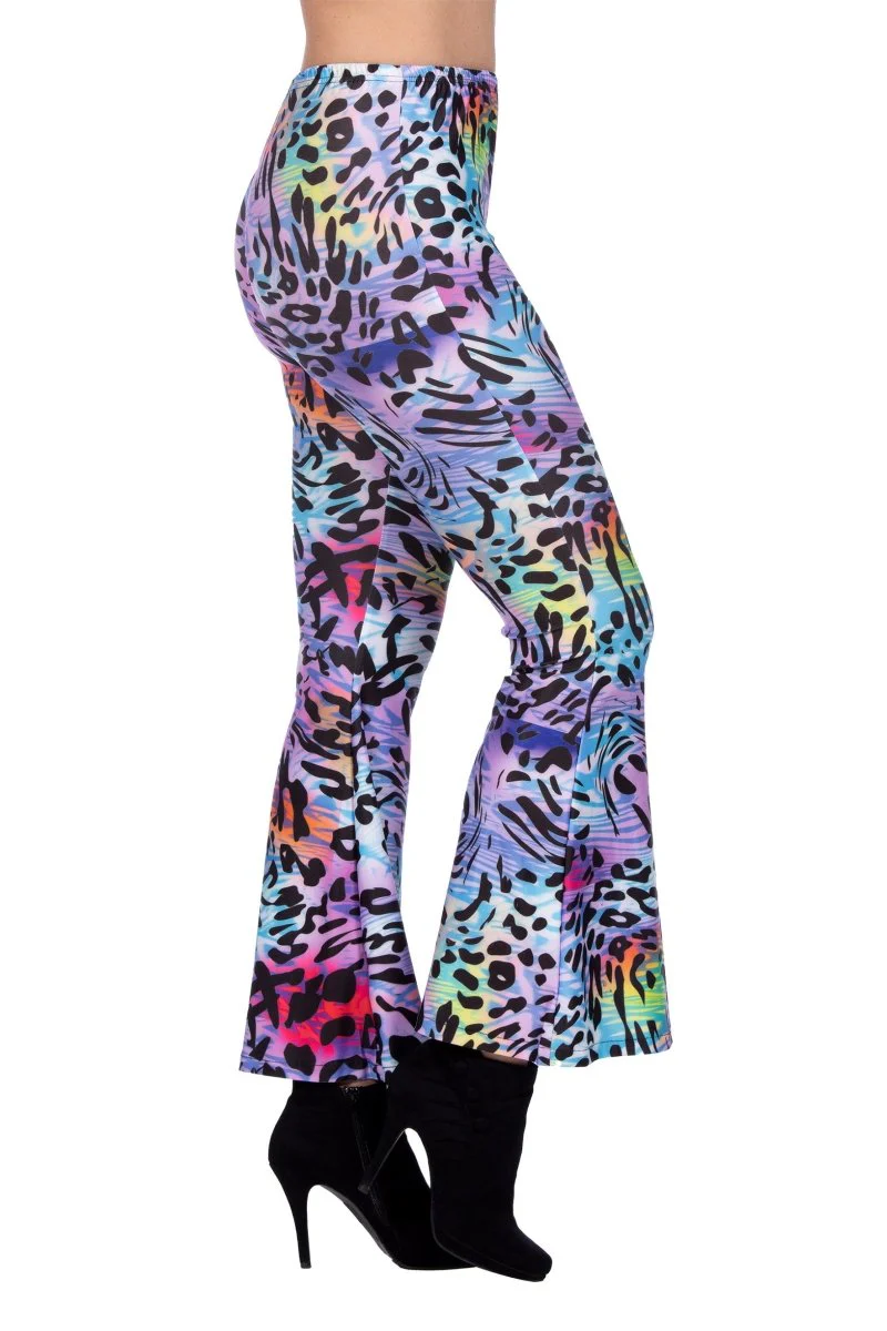 Hippie 60S Broek Paars Panterprint - Image 2