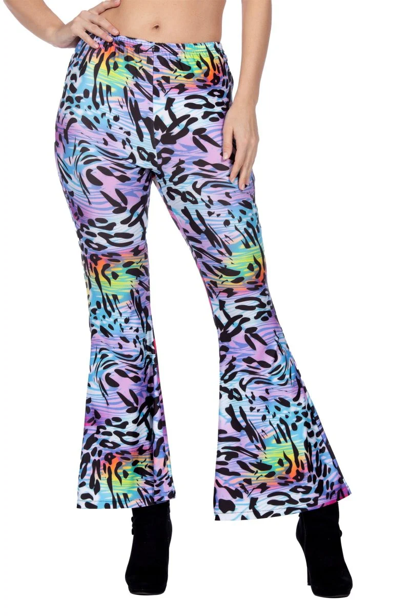 Hippie 60S Broek Paars Panterprint - Image 3
