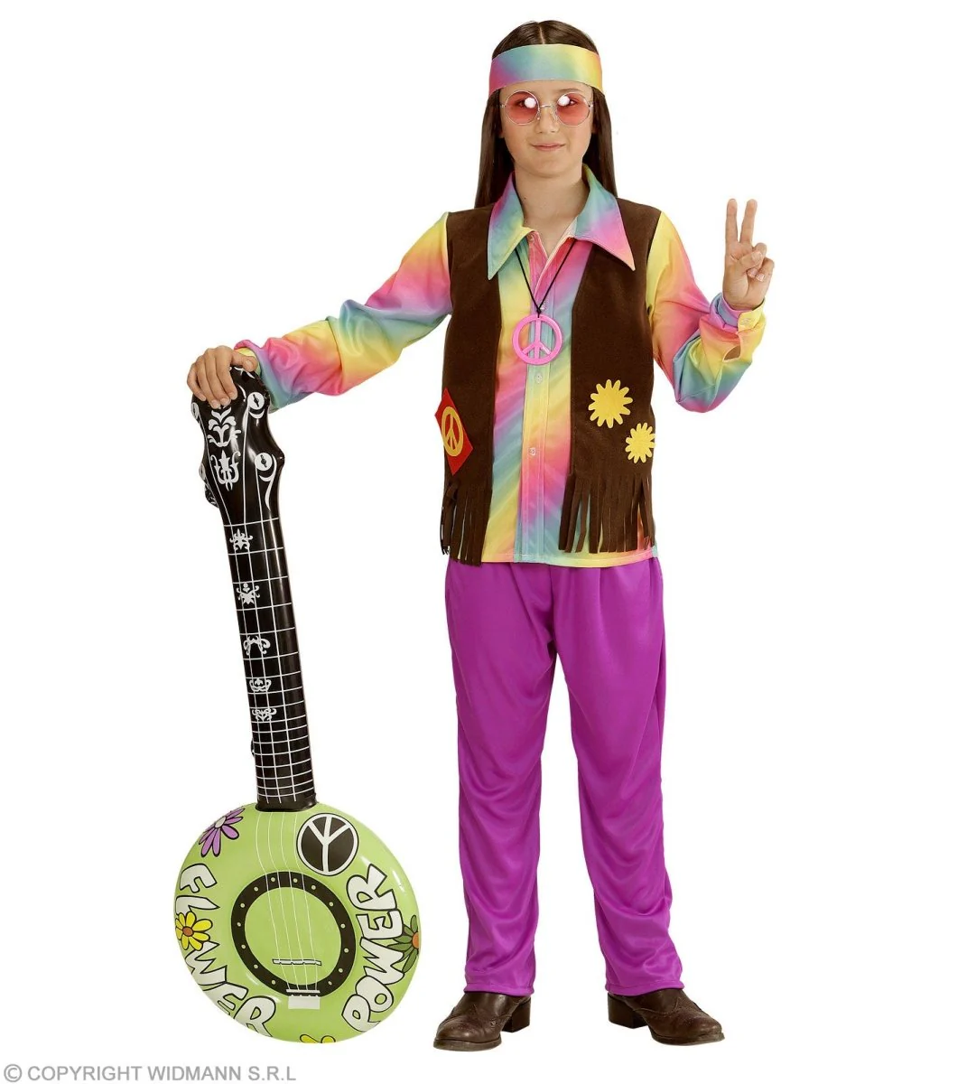 Hippie 60S Kostuum Jongen 4 delig - Image 3
