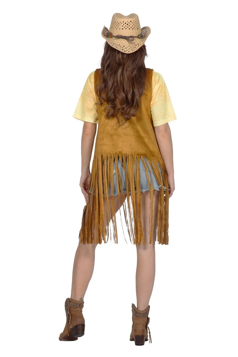 Hippie 60S Vest Dames Lang - Image 3