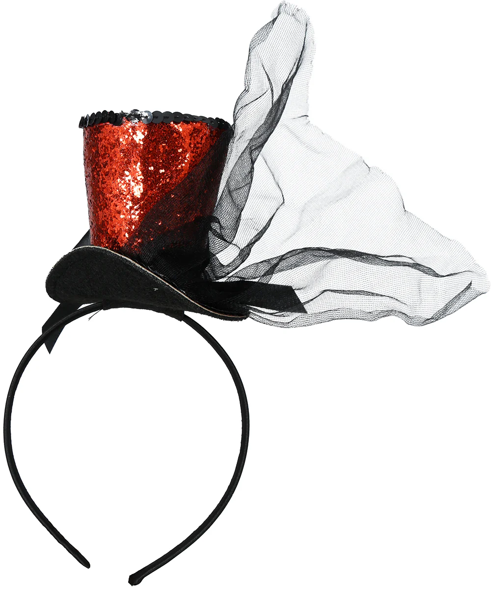 Hoed Bucket Hat Rood Zwart Glitters - Image 2