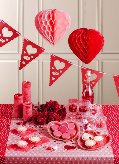 Honeycomb Rood Hart 30cm - Image 3