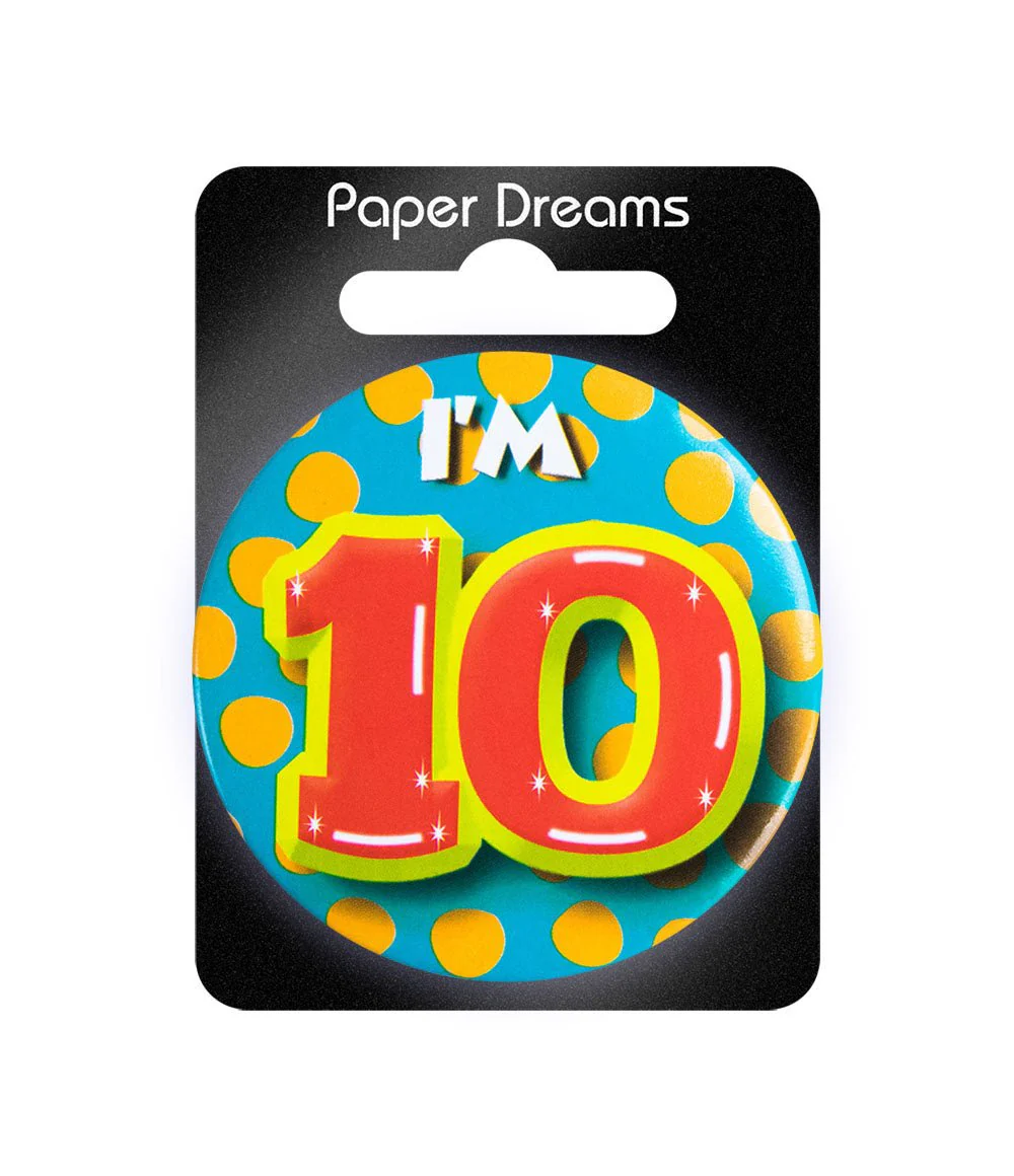 I'm 10 Button 10 Jaar 5,5cm - Image 2