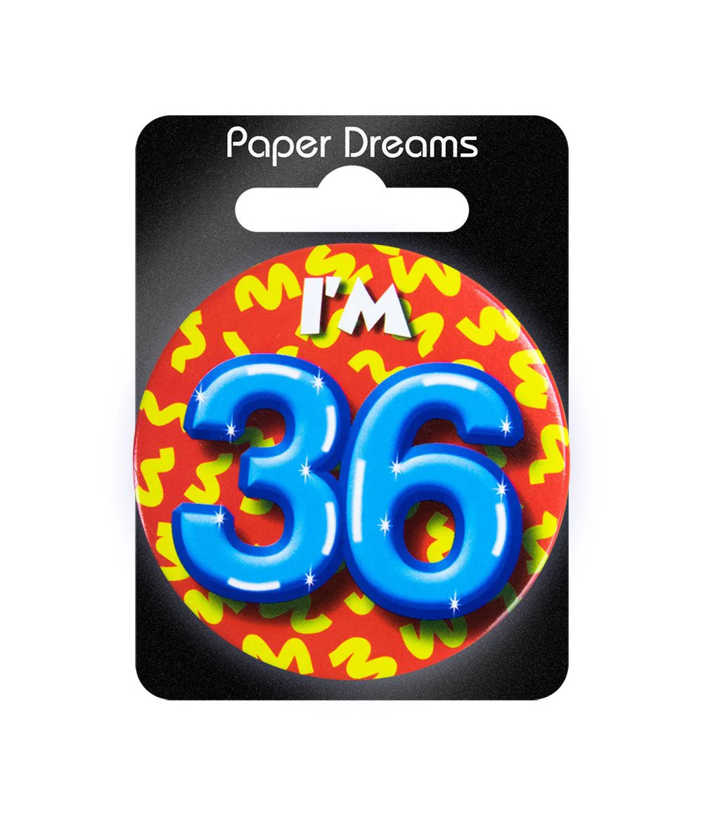 I'm 36 Button 36 Jaar 5,5cm - Image 2