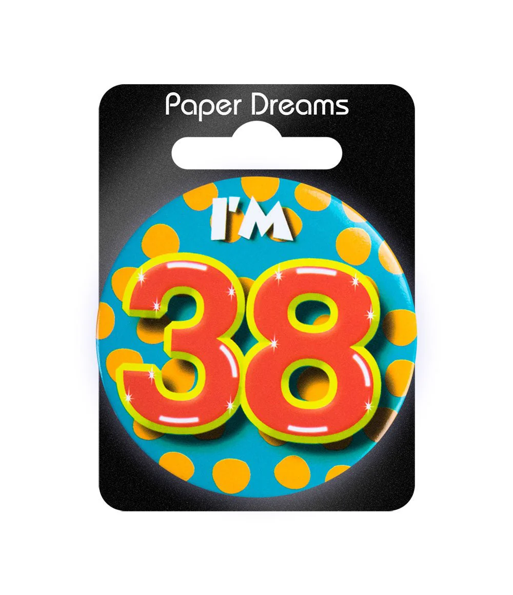 I'm 38 Button 38 Jaar 5,5cm - Image 2