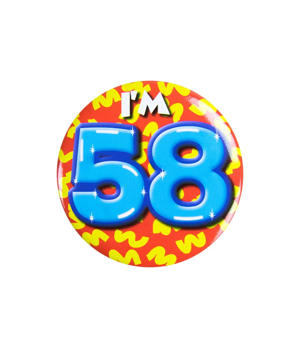 I'm 58 Button 58 Jaar 5,5cm
