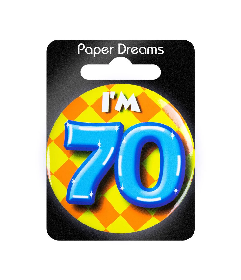 I'm 70 Button 70 Jaar 5,5cm - Image 2