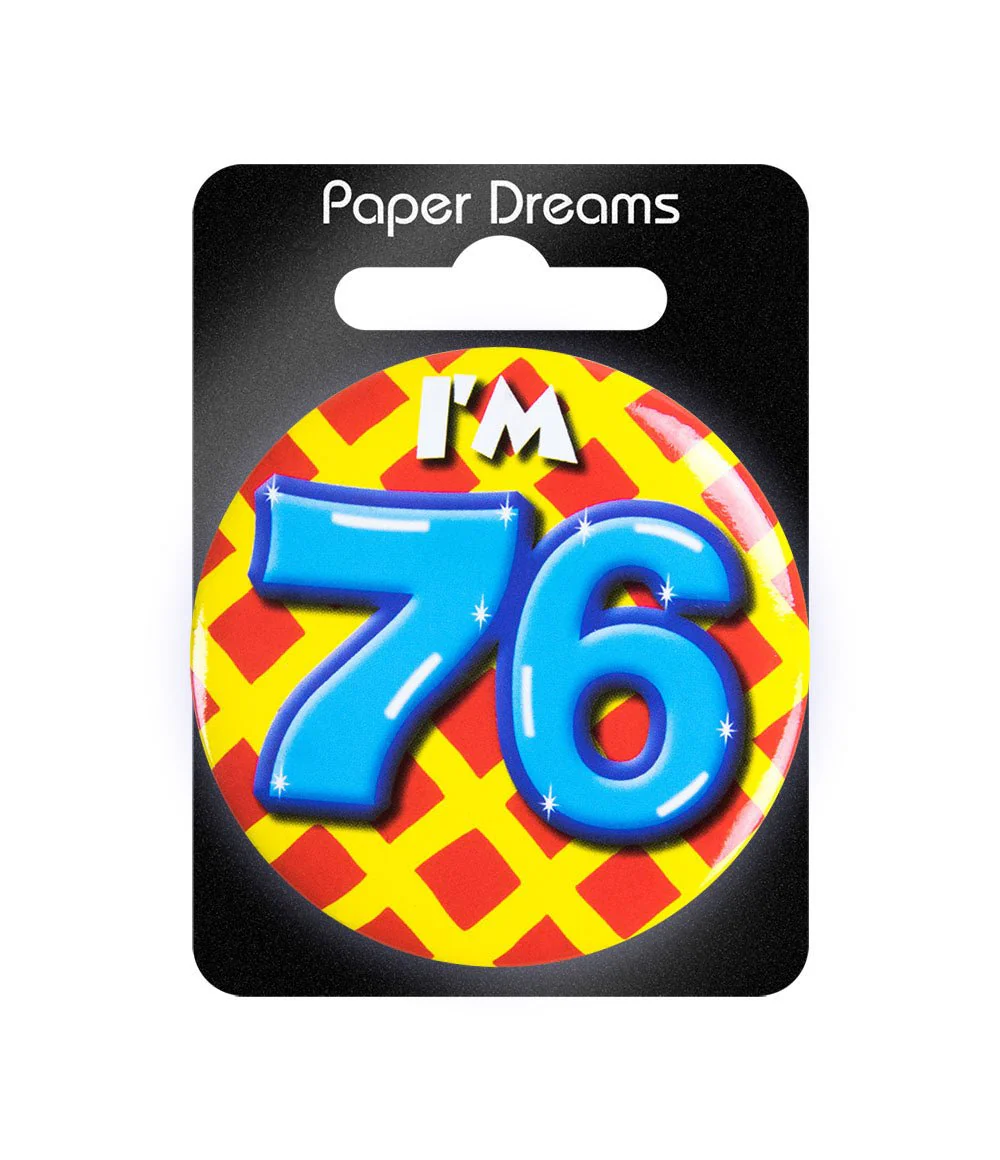 I'm 76 Button 76 Jaar 5,5cm - Image 2