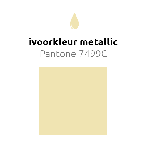 Ivoorkleur Reuze Ballon Metallic 60cm - Image 2