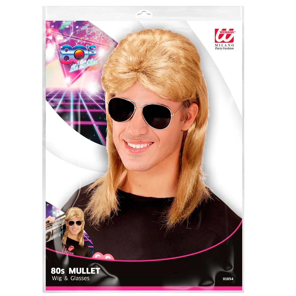 Jaren 80 Pruik Aso Blond Met Bril - Image 4