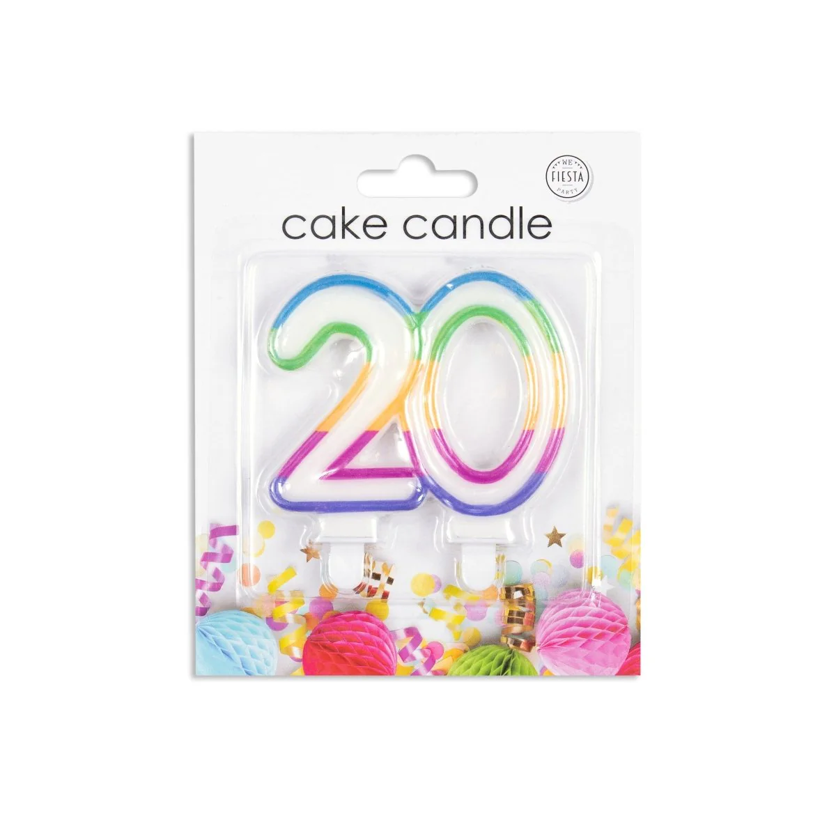 Kaars 20 Jaar Gekleurd 7cm - Image 2