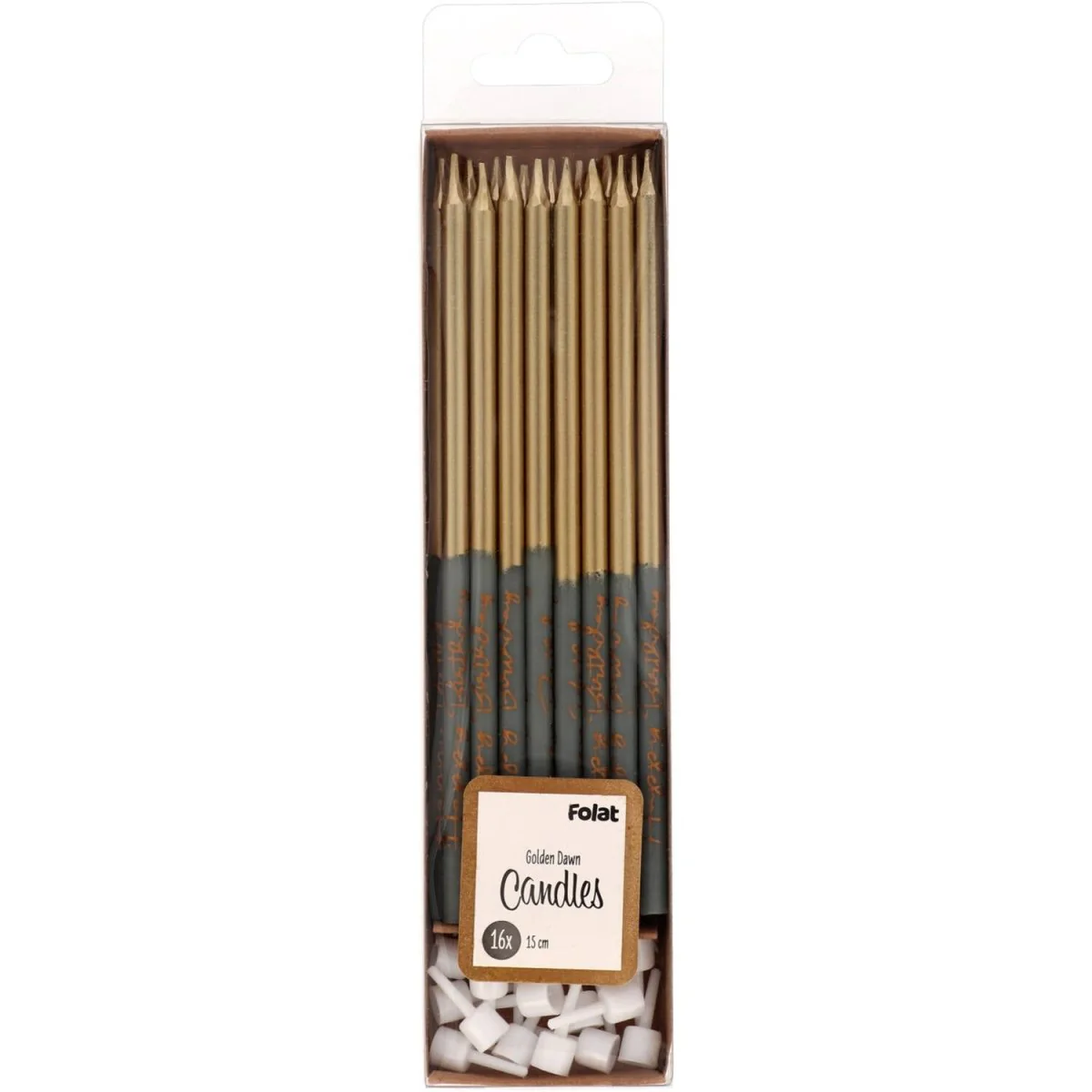 Kaarsjes Golden Dawn 15cm - 16 stuks - Image 2