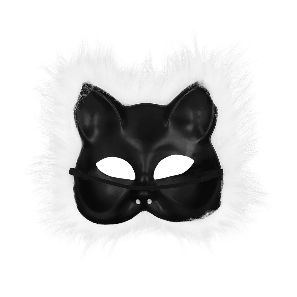 Kat Oogmasker Wit Pluchen - Image 3