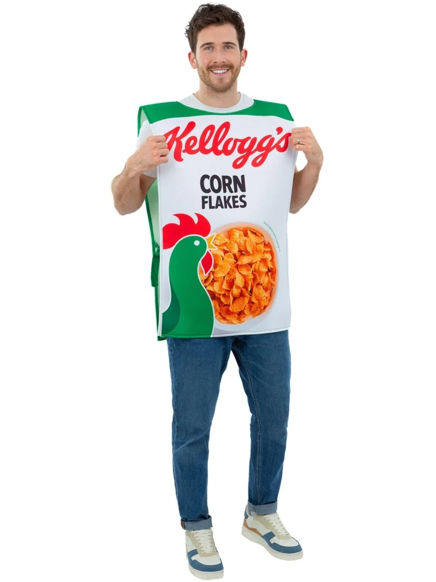 Kelloggs™ Corn Flakes™ Cereal Verpakking Kostuum Heren