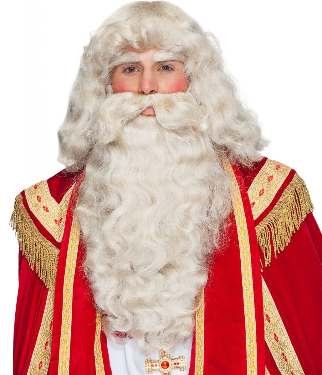 Kerstman Pruik, baard en wenkbrauwen