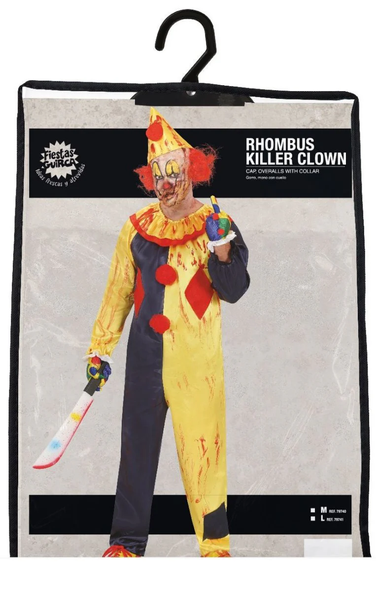 Killer Clown Halloween Kostuum Heren Geel - Image 4