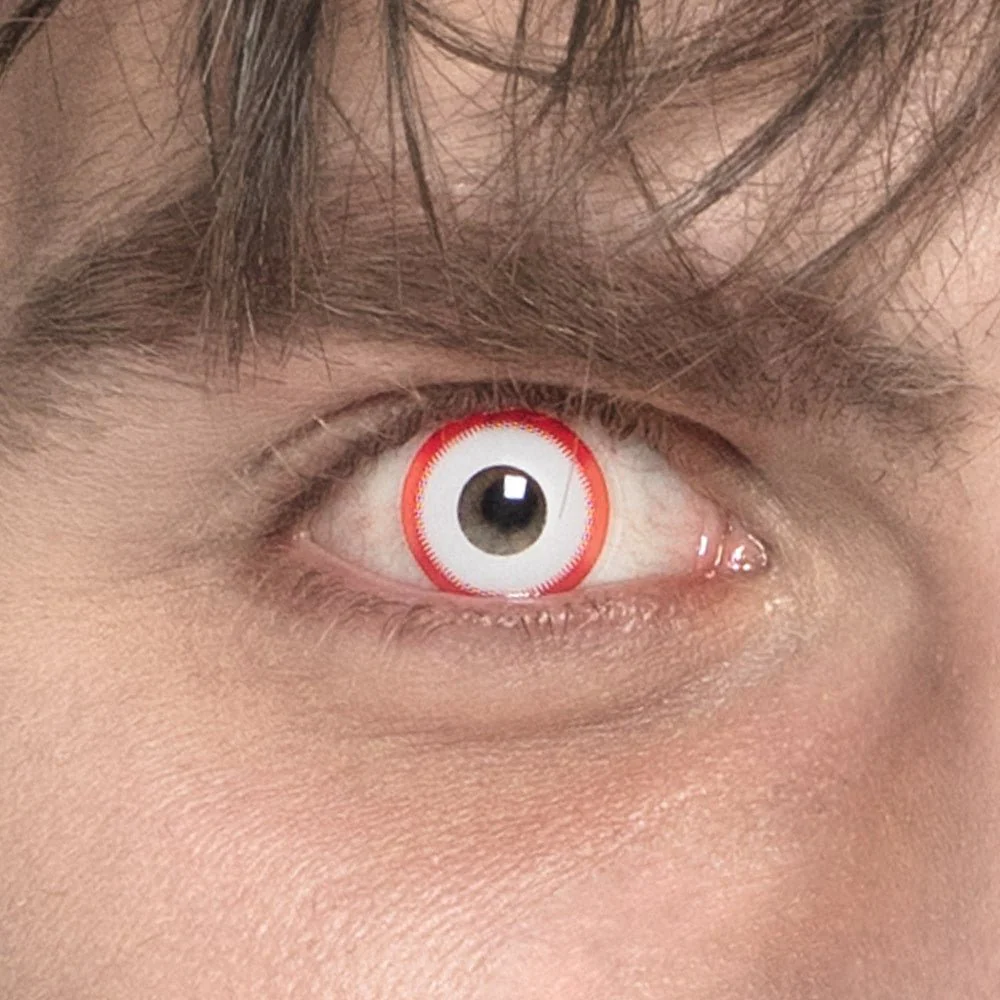 Kleurlenzen Psycho Wit Rood