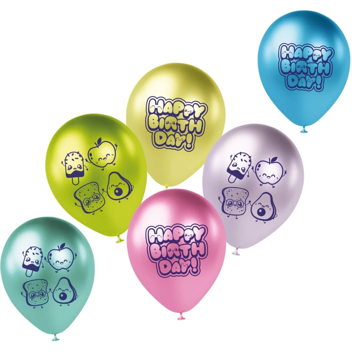 Latexballonnen - Kawaii Party - 33 cm - 6 stuks - Image 2