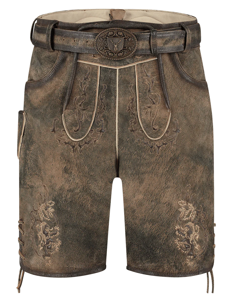 Lederhose Bruin Ziegen Antik