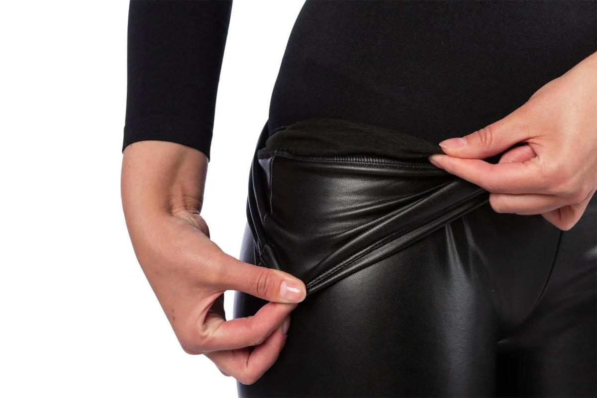 Legging zwart mat, met thermisch effect - Image 3