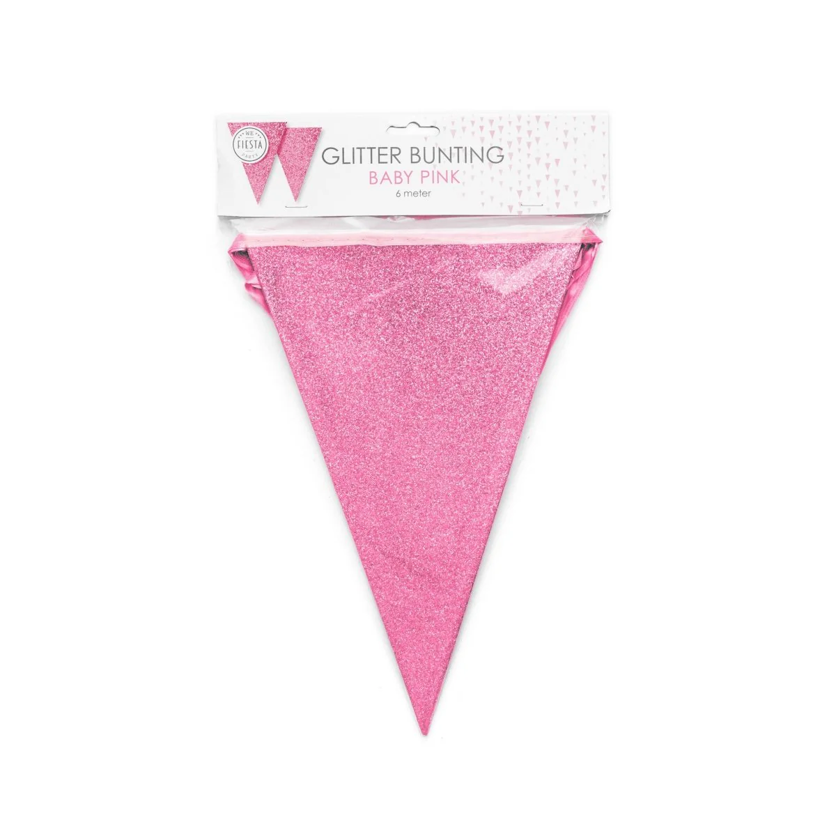 Licht Roze Slingers Glitter 6m - Image 2