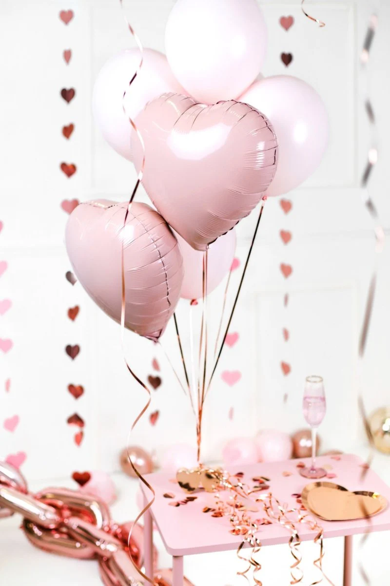 Lichtroze Helium Ballon Hart 45cm - Image 2