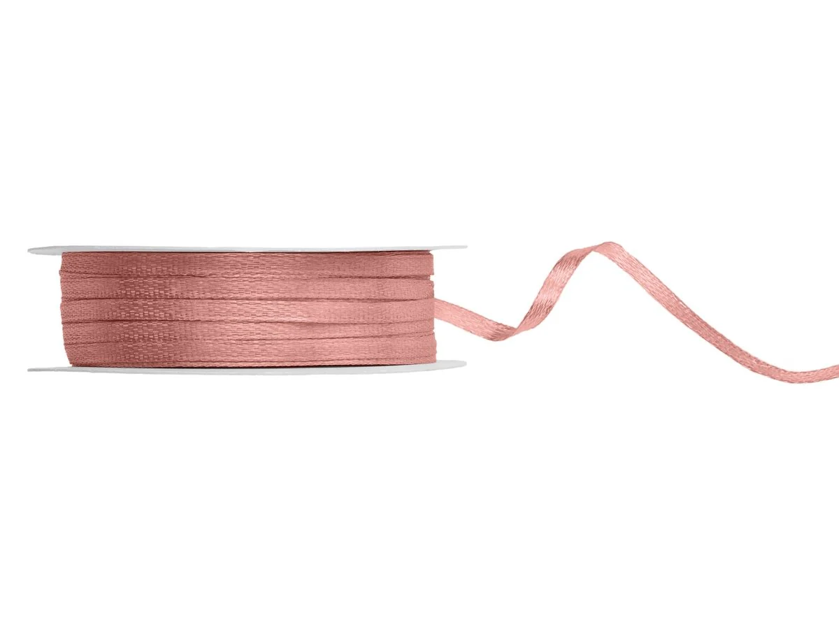Lichtroze Lint 3Mm Satijn 50m