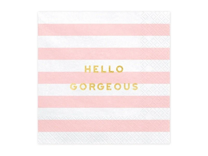 Lichtroze Servetten Hello Gorgeous 33cm 20st
