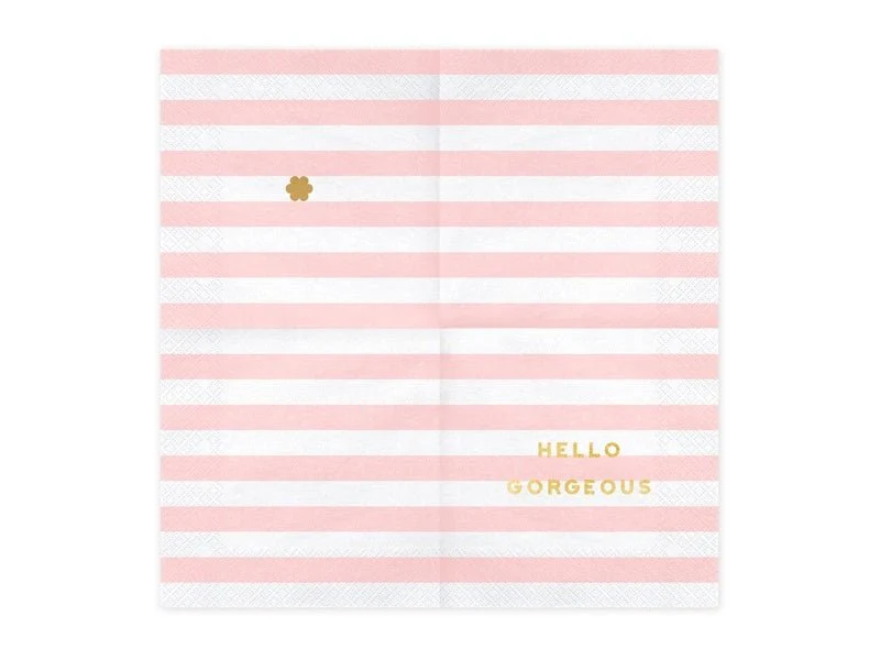 Lichtroze Servetten Hello Gorgeous 33cm 20st - Image 2