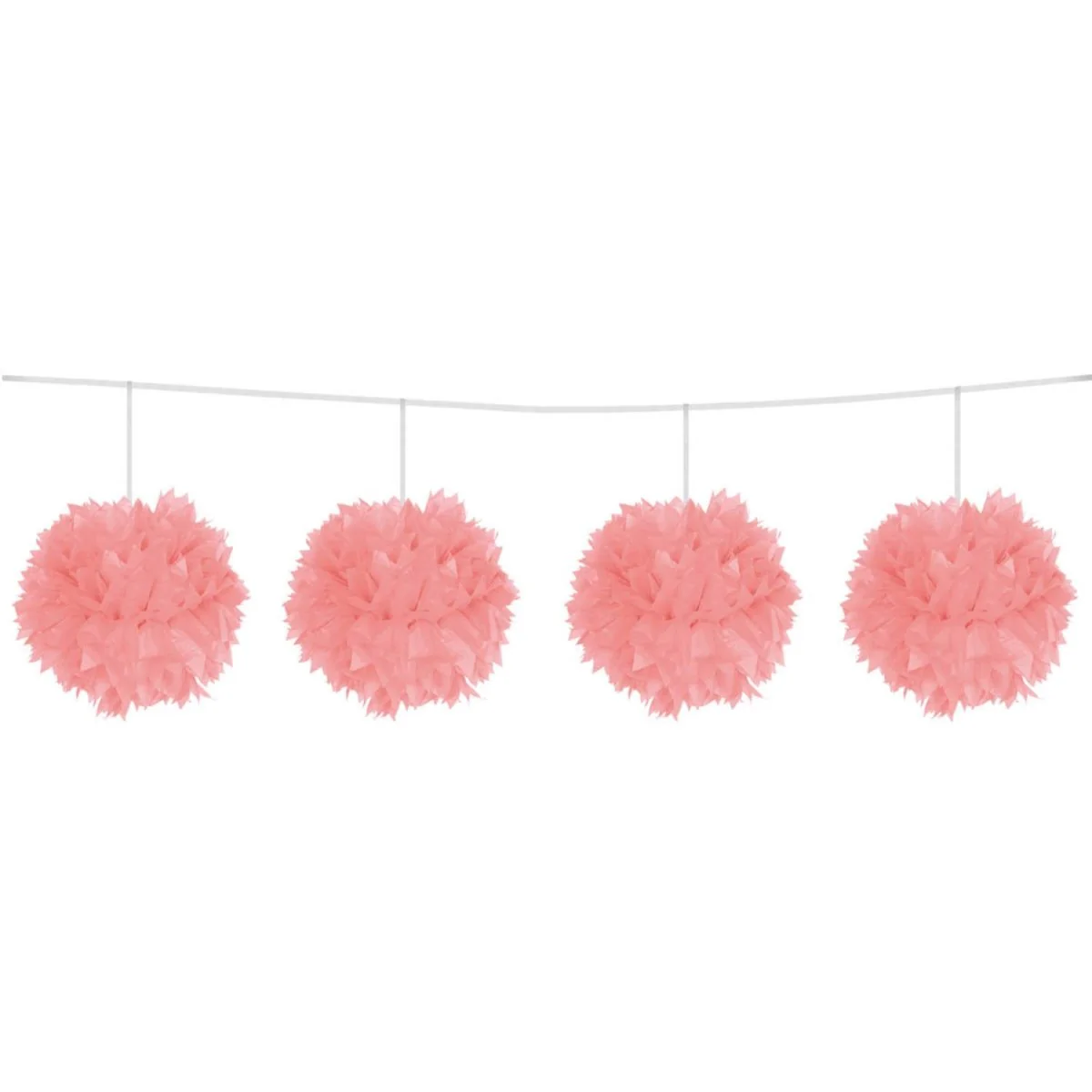 Lichtroze Slinger Pompon 12cm 3m