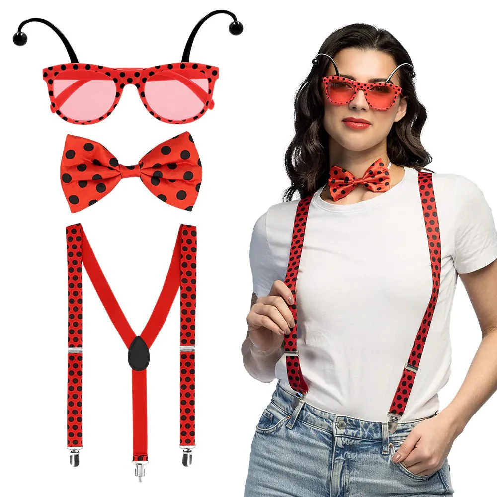 Lieveheersbeestje Accessoireset Rood Zwart 3 delig