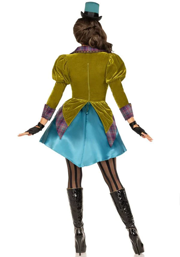 Mad Hatter Jurk Dames Fluweel Leg Avenue - Image 4