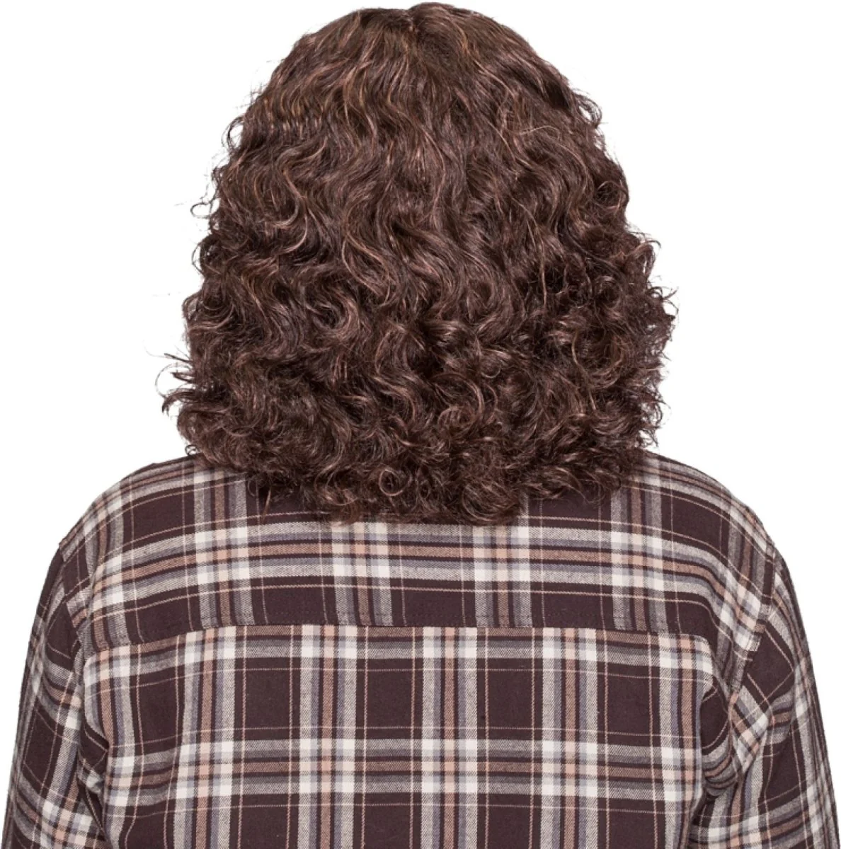 Mannen Pruik Bruin Met Snor - Image 3