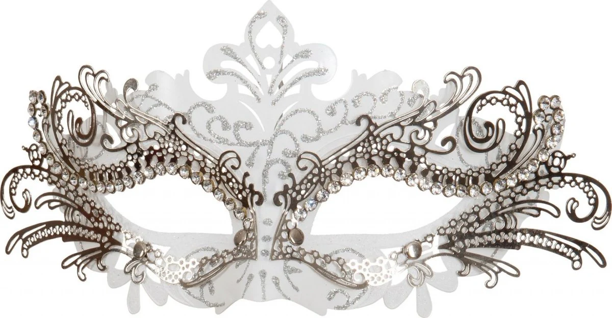 Metalen Masker – Wit-Zilver