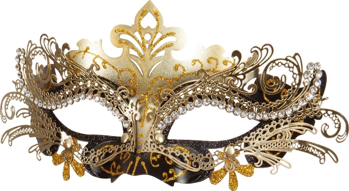 Metalen Masker – Zwart-Goud
