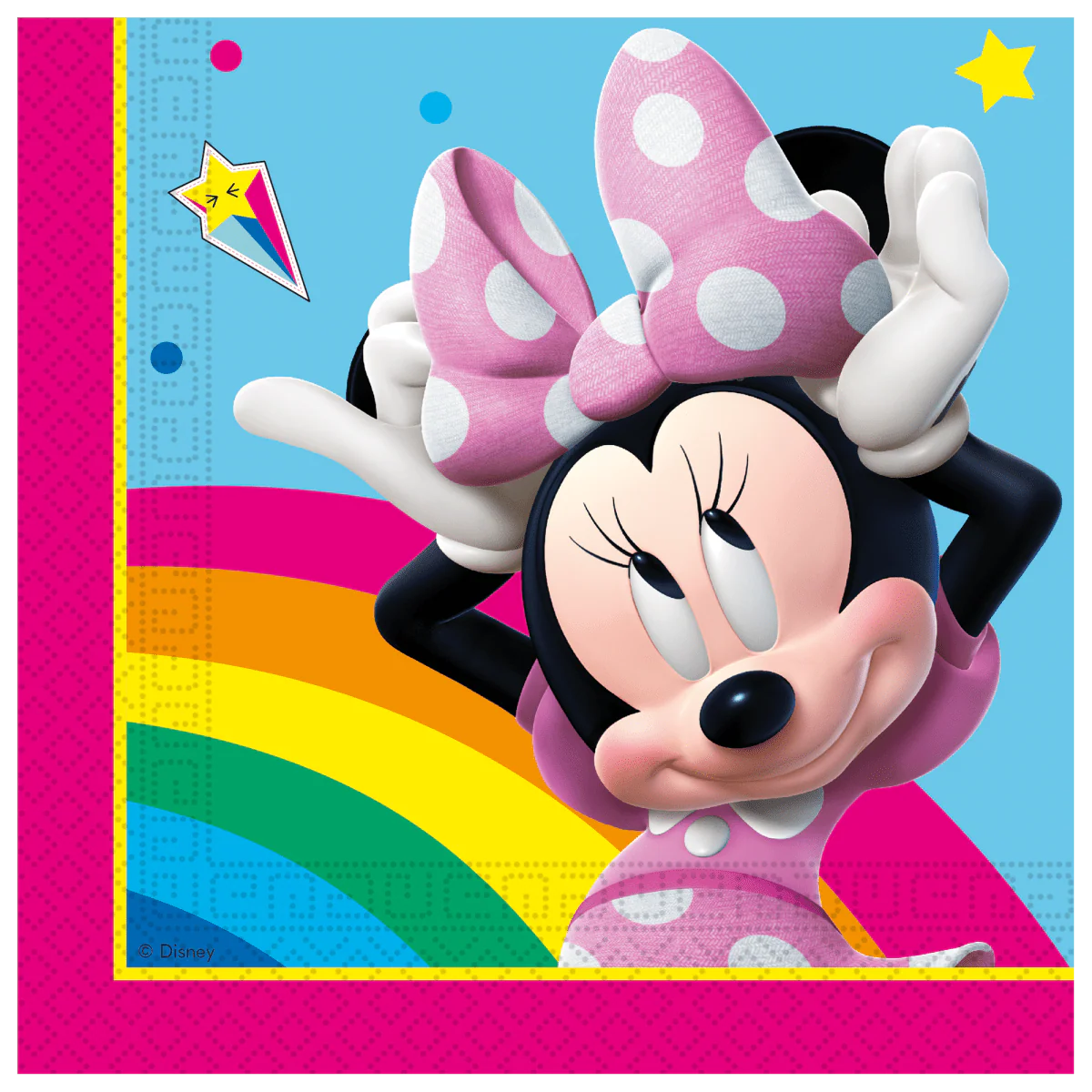 Minnie Mouse Servetten Gekleurd 33cm 20st