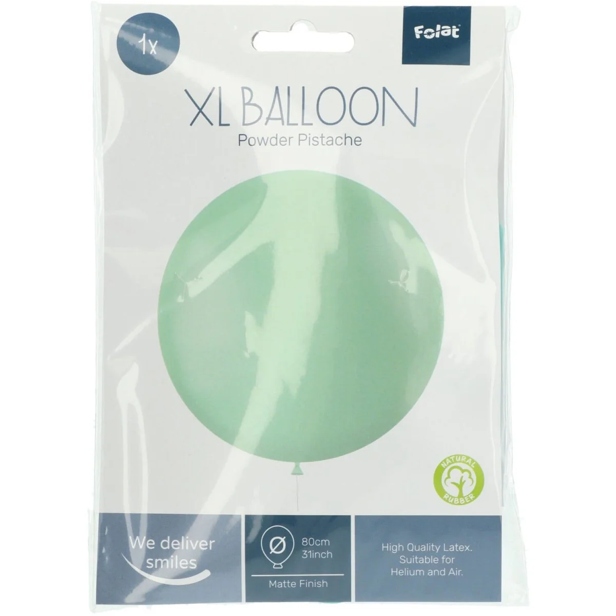 Mintgroene Ballon Powder Pistache 80cm - Image 2