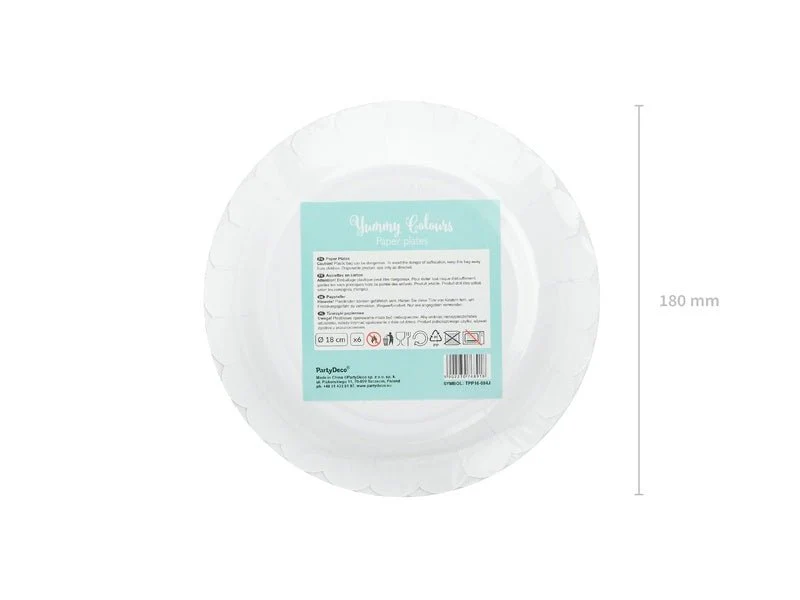 Mintgroene Bordjes Karton Goud 18cm 6st - Image 3