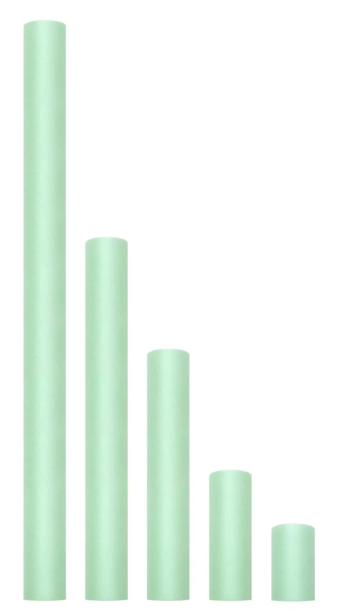 Mintgroene Tule Rol 15cm 9m - Image 3