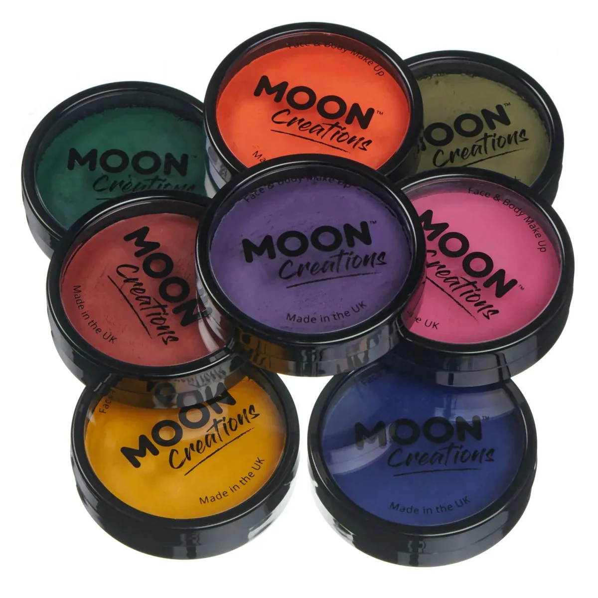 Moon Creations Pro Face Paint Cake Pots Army Green 36g - Image 2