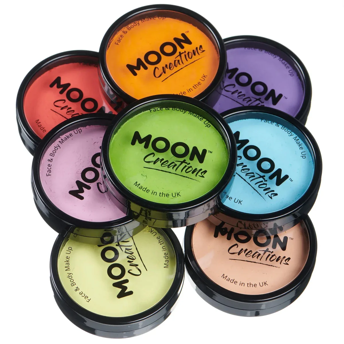 Moon Creations Pro Face Paint Cake Pots Light Yellow 36g - Image 2