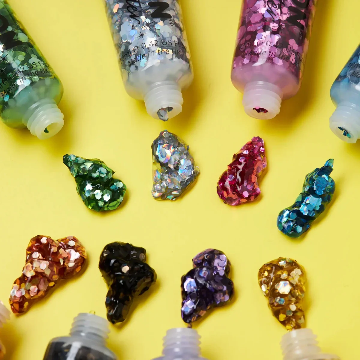 Moon Glitter Holographic Chunky Glitter Gel Silver 12ml - Image 4