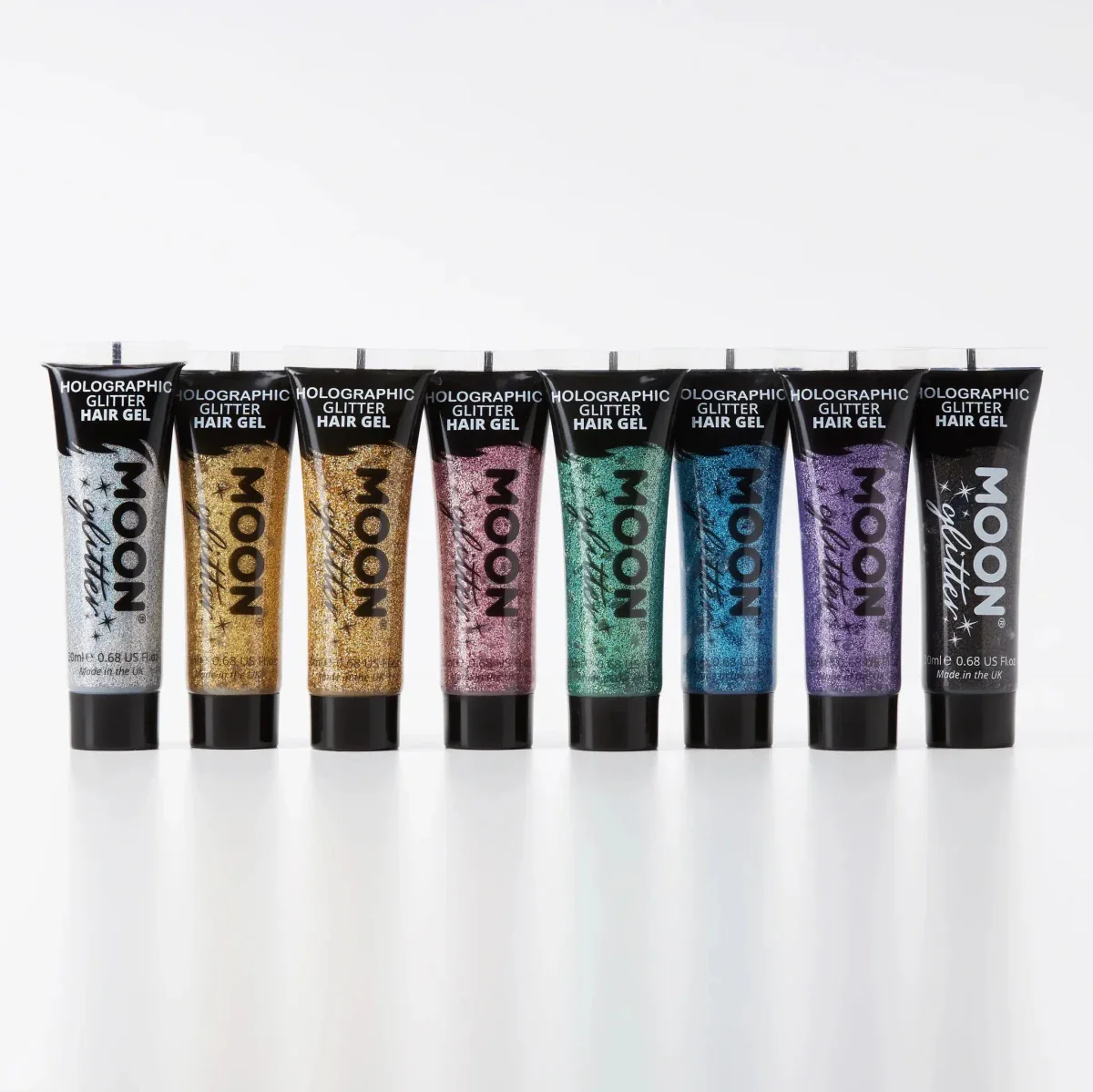 Moon Glitter Holographic Glitter Hair Gel Rose Gold 20ml - Image 3