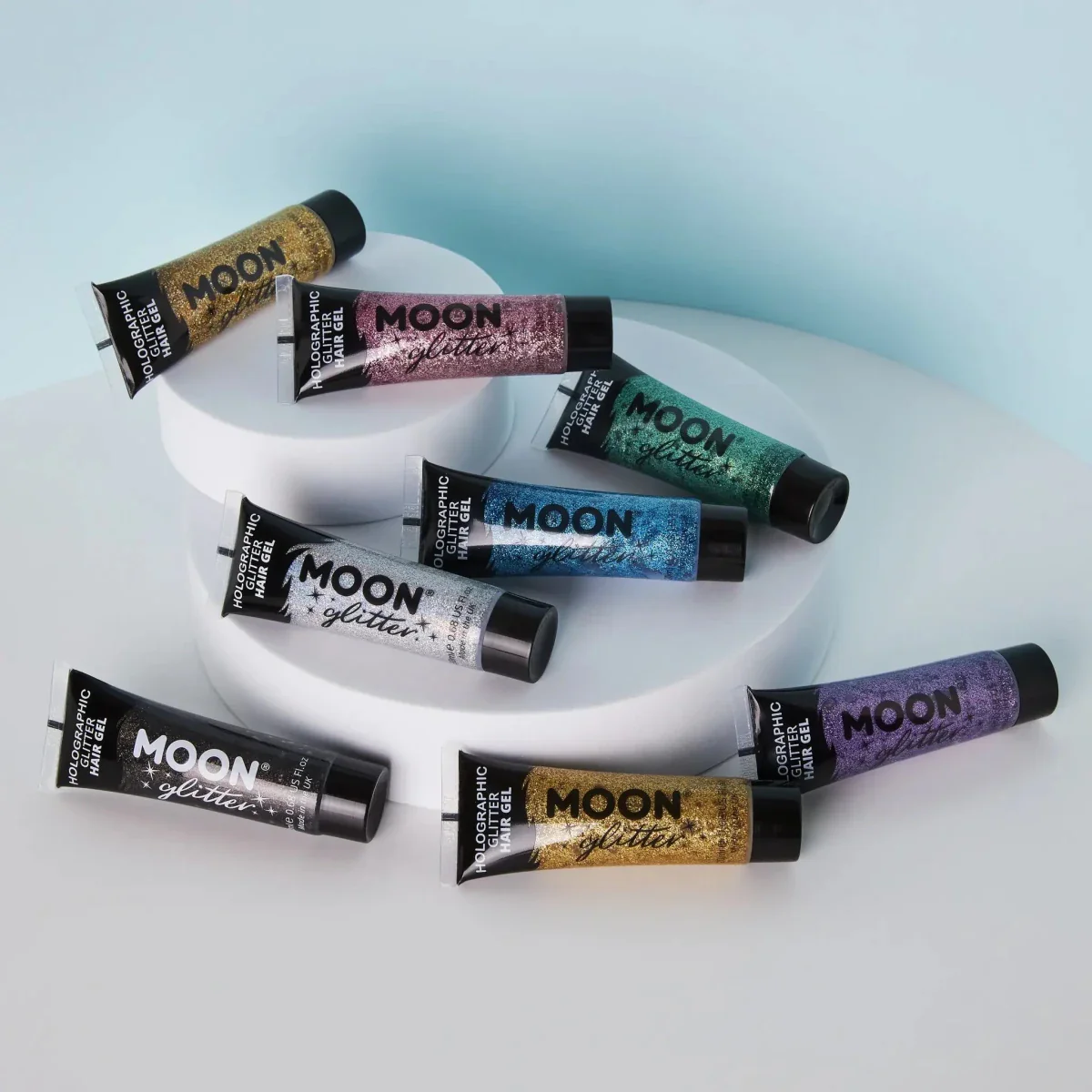 Moon Glitter Holographic Glitter Hair Gel Rose Gold 20ml - Image 4