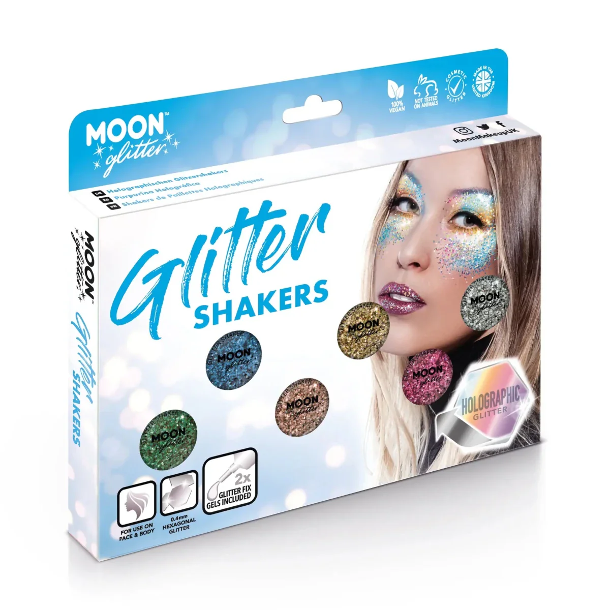 Moon Glitter Holographic Glitter Shakers Blue 5g - Image 7