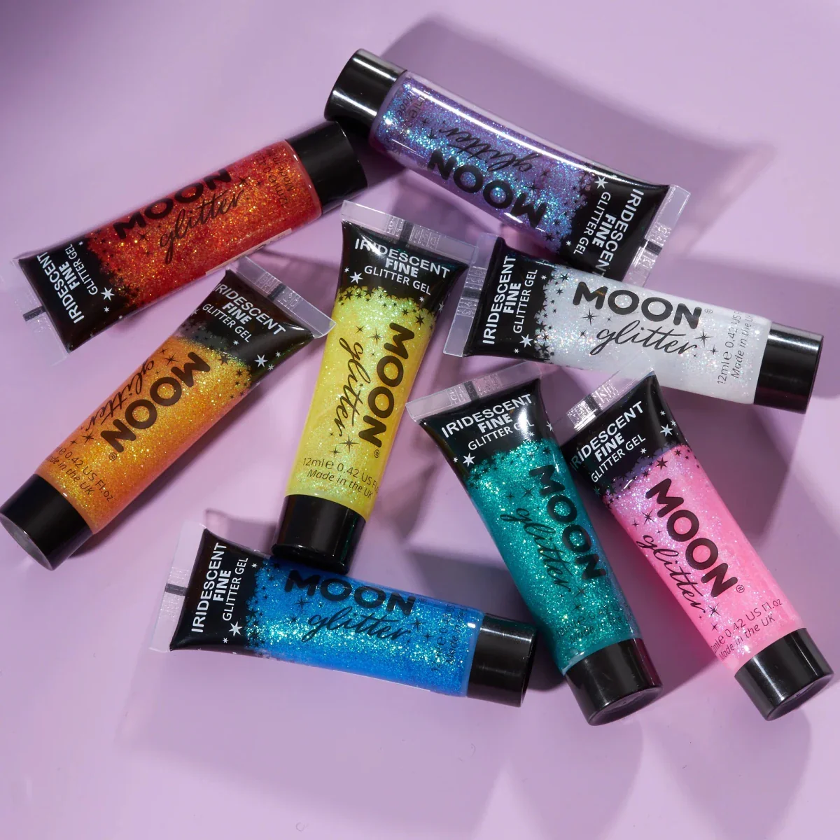 Moon Glitter Iridescent Fine Glitter Gel White 12ml - Image 3