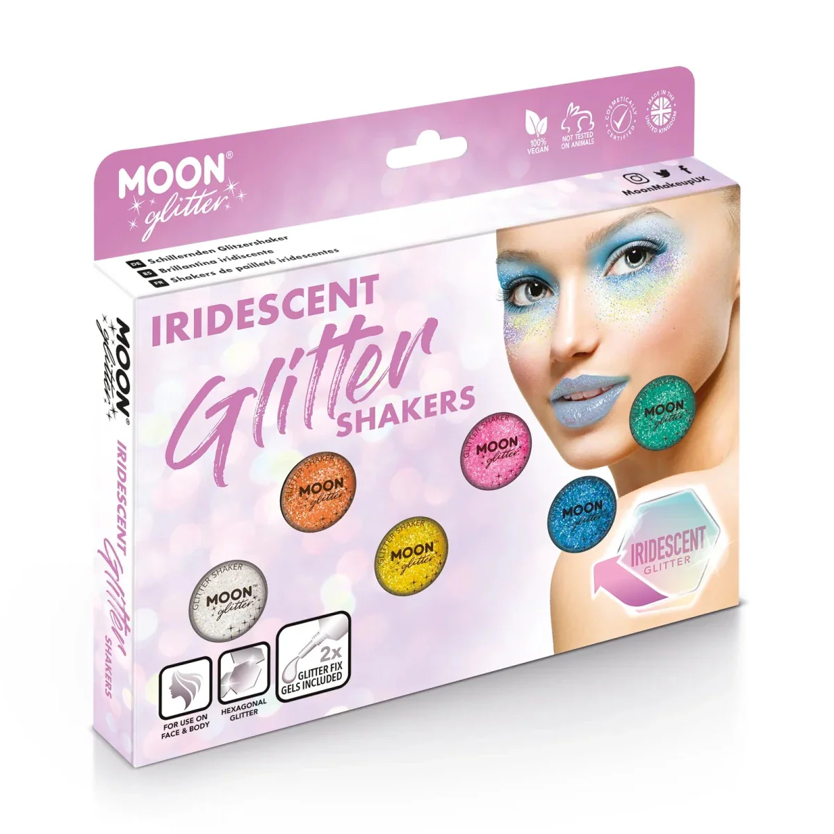 Moon Glitter Iridescent Glitter Shakers White 5g - Image 5