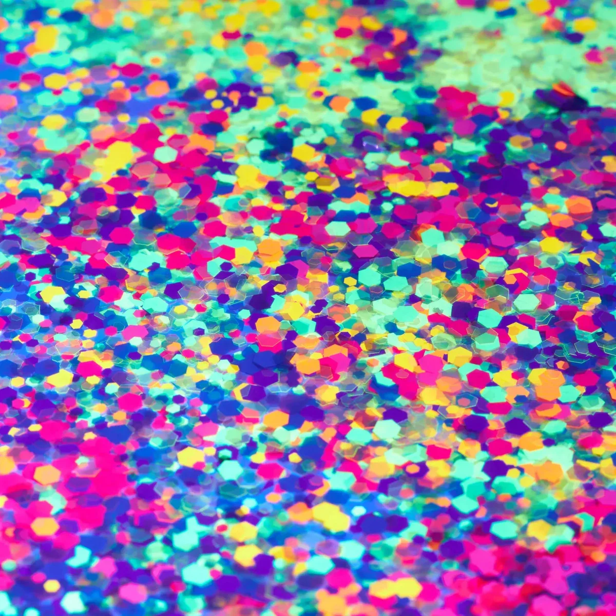 Moon Glow Neon UV Chunky Glitter Orange 3g - Image 4