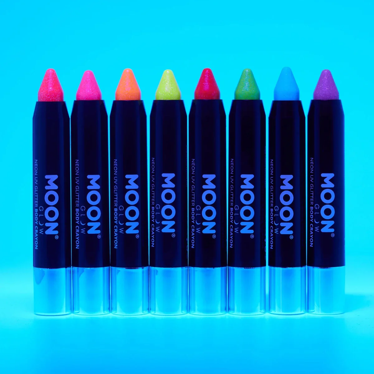Moon Glow Neon UV Glitter Body Crayons Orange 3.2g - Image 4