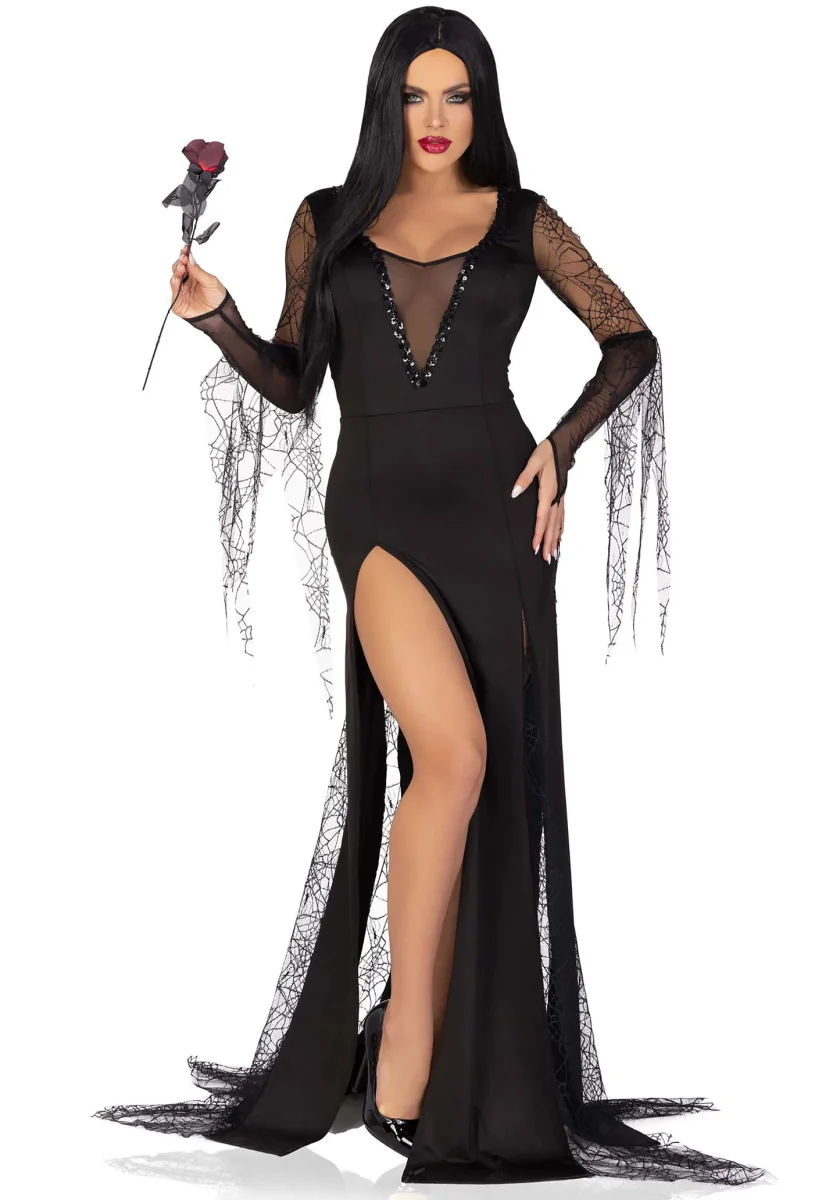 Morticia Jurk Zwart Dames Leg Avenue - Image 3